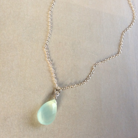 Sterling Silver Chalcedony Necklace - Picture 5 of 10